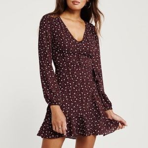 Abercrombie and Fitch Ruffle Hem Wrap Dress